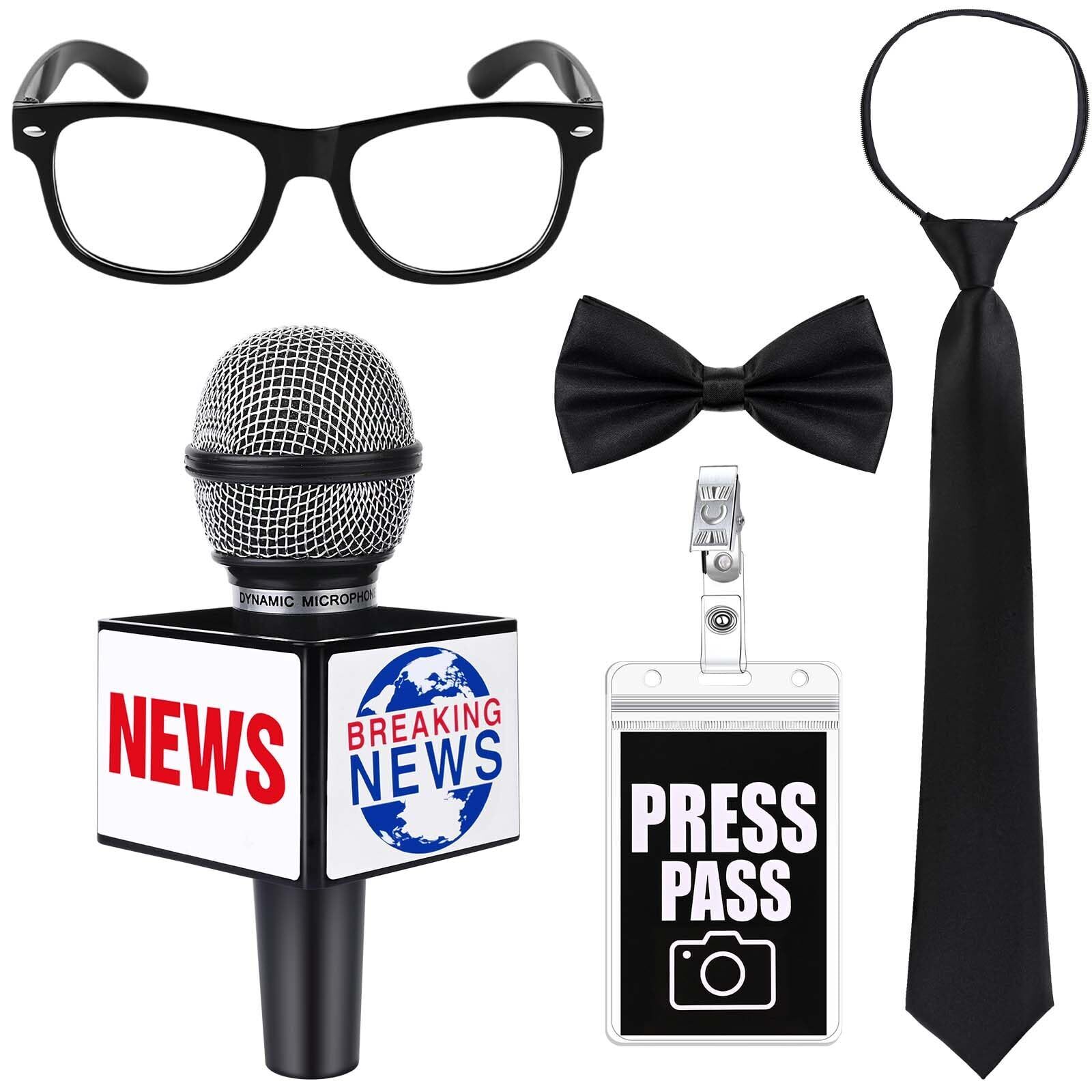 5243 Journalist News Reporter Costume Accessoriess Set Press